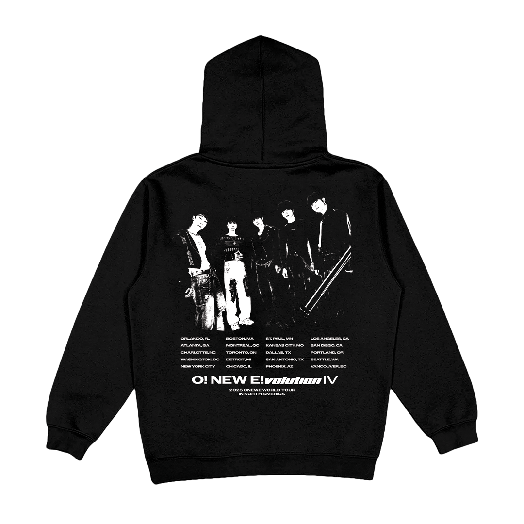 OneWE Black Chain Zip Hoodie