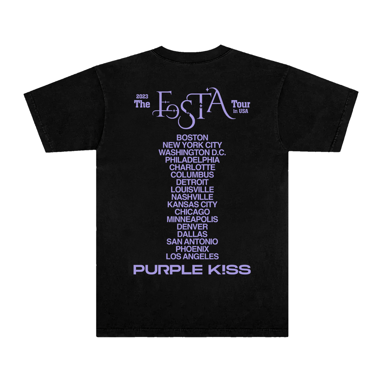 Purple Kiss 2023 Tour Tee (Black)