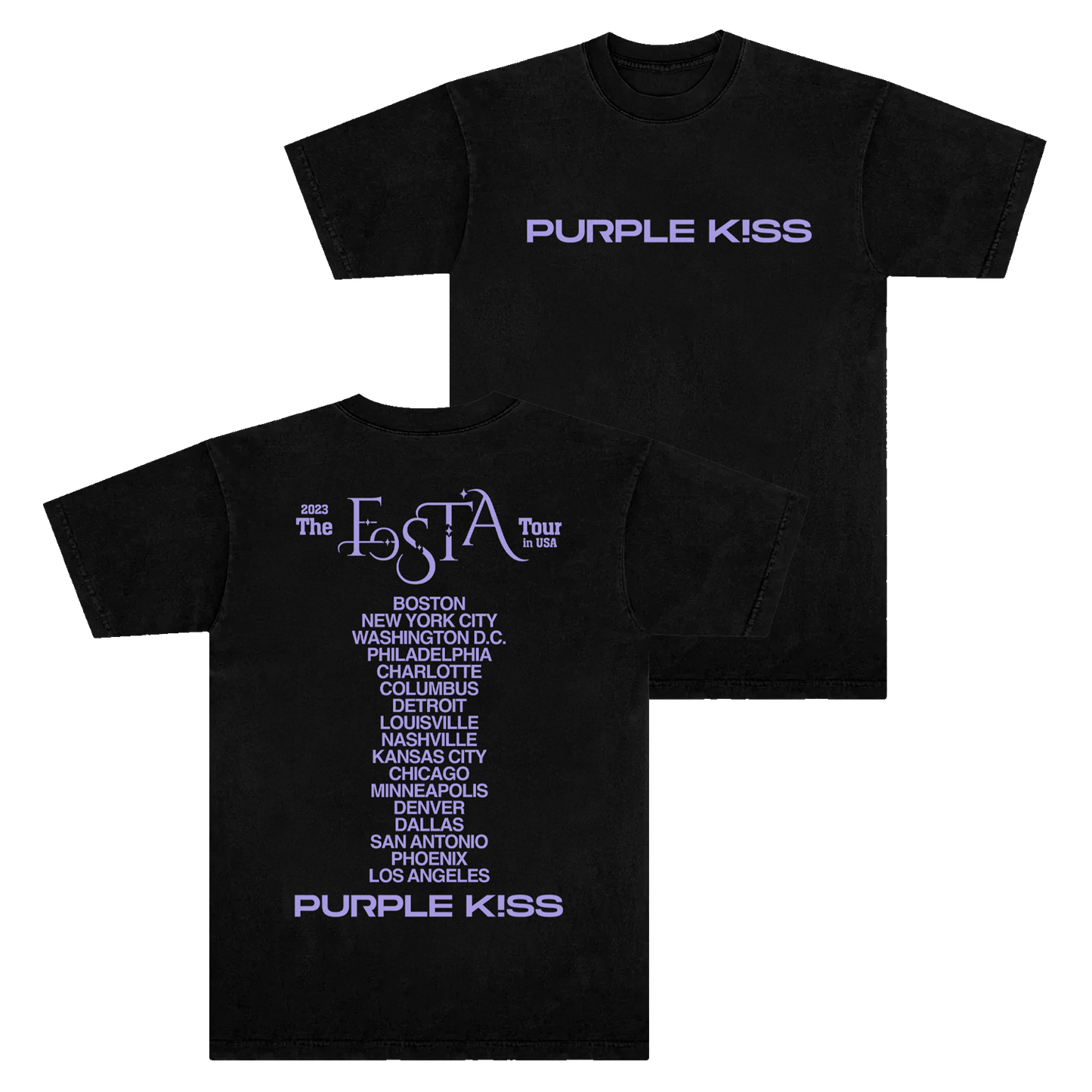 Purple Kiss 2023 Tour Tee (Black)