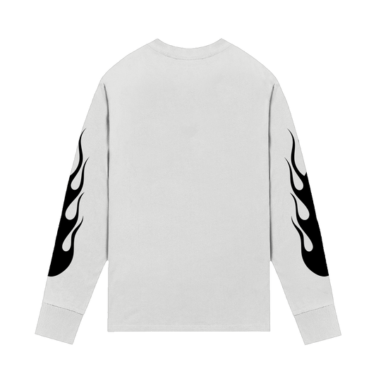 Purple Kiss White Flame Long Sleeve Tee