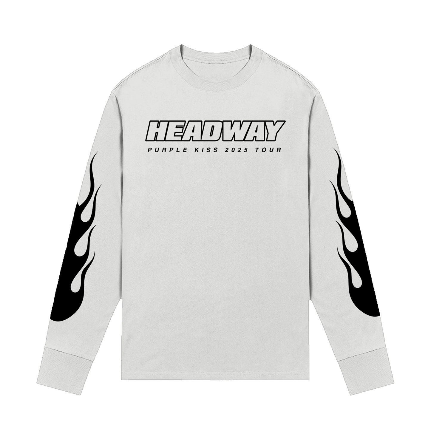 Purple Kiss White Flame Long Sleeve Tee
