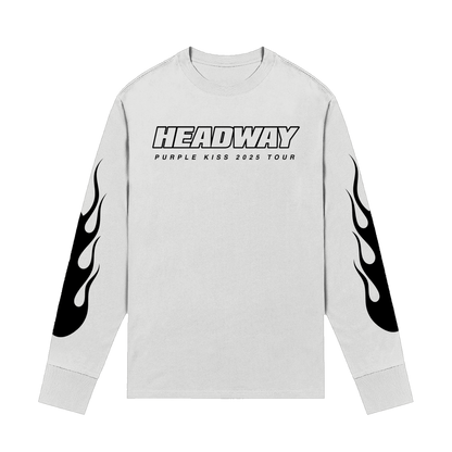 Purple Kiss White Flame Long Sleeve Tee