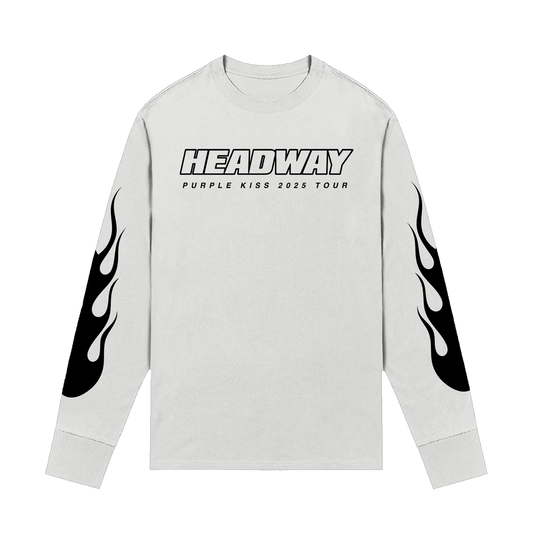 Purple Kiss White Flame Long Sleeve Tee